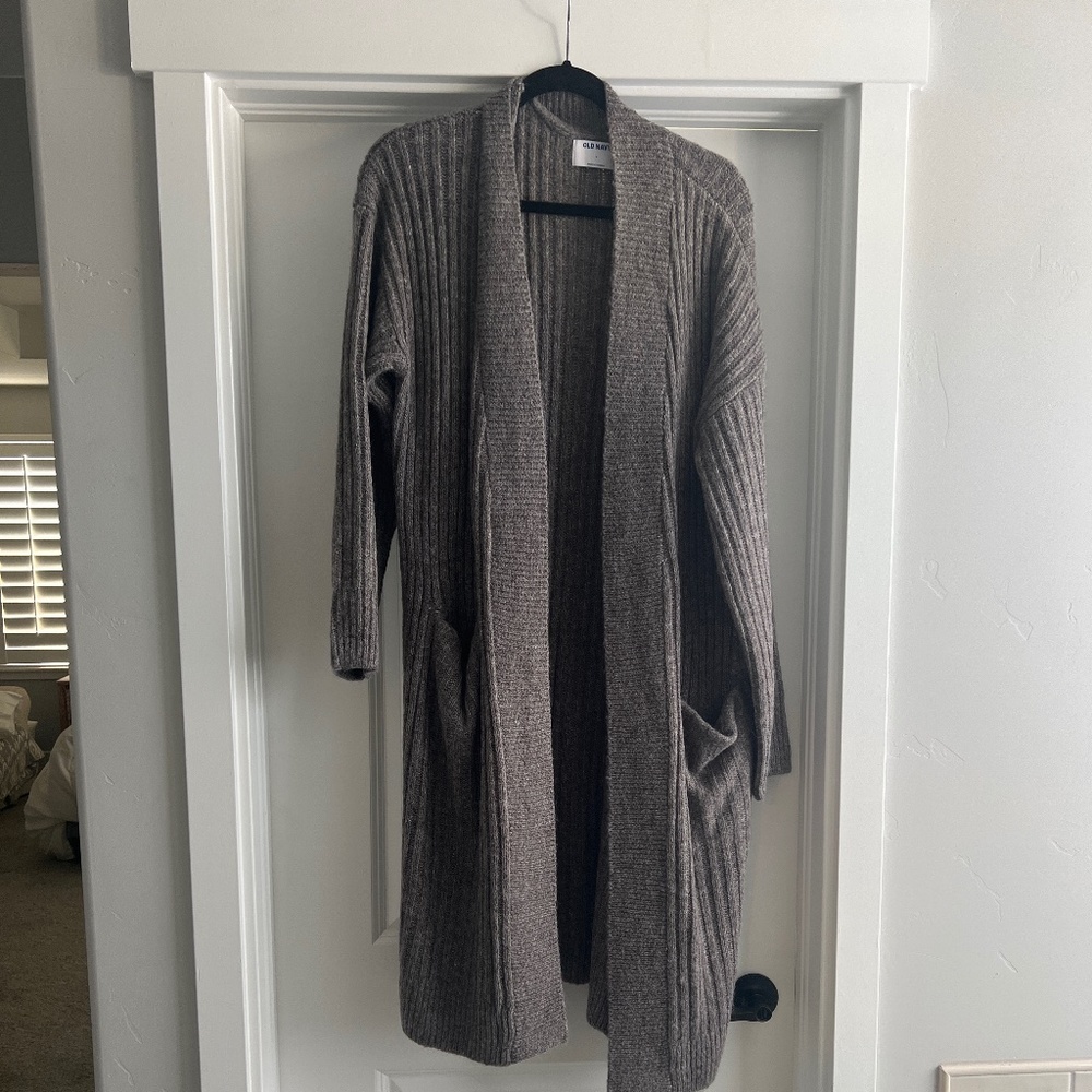 Grey duster style cardigan